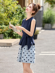 短裤套装女2025夏季新款巨好看的独特漂亮韩系小香风无袖棉麻穿搭图片