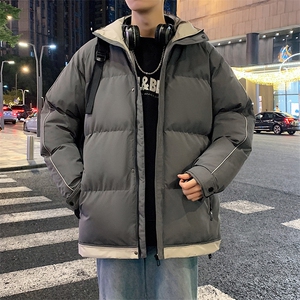 港风夜景潮牌新款连帽棉服潮流保暖棉衣M081-P90图片