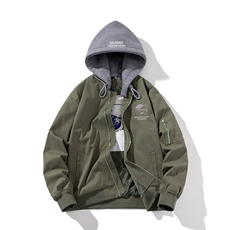 现货三色秋冬季潮牌夹克棉衣棒球服欧美街头飞行员外套情侣装，男装棉衣，电商A105