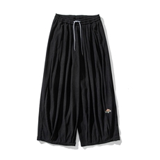 白底平铺秋冬加厚大码日系灯芯绒阔腿休闲裤新中式直筒K275/P70，男装休闲裤，钱塘713
