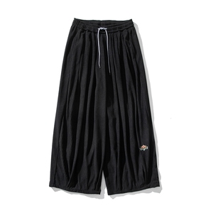 白底平铺 秋冬加厚大码日系灯芯绒阔腿休闲裤新中式直筒 K275/P70图片