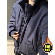 棉衣5W件现货冬季美拉德立领飞行夹克廓形高街棒球服加棉加厚外套，男装夹克，电商A486