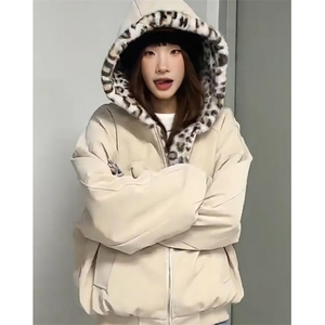 冬季美式座山雕连帽毛领棉衣男女宽松保暖夹克棉服 MY8228图片