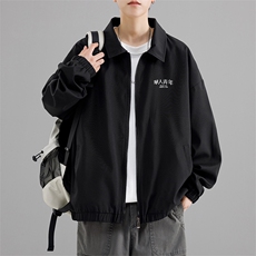 新款华人青年春款高品质休闲百搭男复古飞行夹克外套JK709P49，男装夹克，电商C408-1(原B339-1)