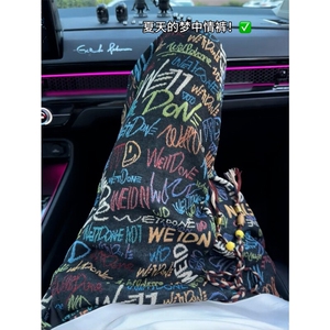 B221 美式ins高街暗黑宽松民族风五分裤短裤 LK25541-特P28控58图片