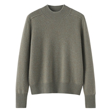 2025年秋季时尚百搭通勤简约休闲马鞍肩半高羊绒衫，女装羊绒衫，东业羊绒