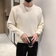 小伙风~2026早秋新款华夫格圆领套头毛衣M024/P65，男装针织衫/毛衣，电商B331