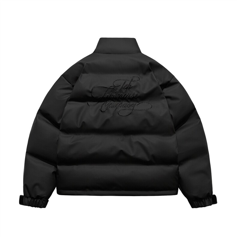 现货抖音美式高街刺绣PU皮棉服棉袄加厚保暖外套MY758-P108，男装棉衣，星座1213