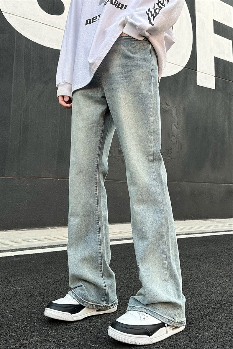 2026春季新款外景大码美式微喇牛仔裤M-5XGK24097-特P35,男装牛仔裤,电商A022