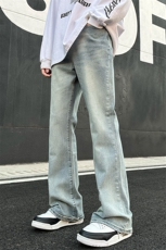 2026春季新款外景大码美式微喇牛仔裤M-5XGK24097-特P35，男装牛仔裤，电商A022