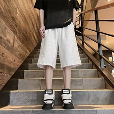 反穿休闲短裤男士韩版潮高街百搭夏季2024新款ins五分裤K5317-P34，男装牛仔裤，星座412-2