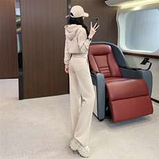 盐系休闲运动修身显瘦高腰卫衣卫裤套装女，女装套装/套裙，江南