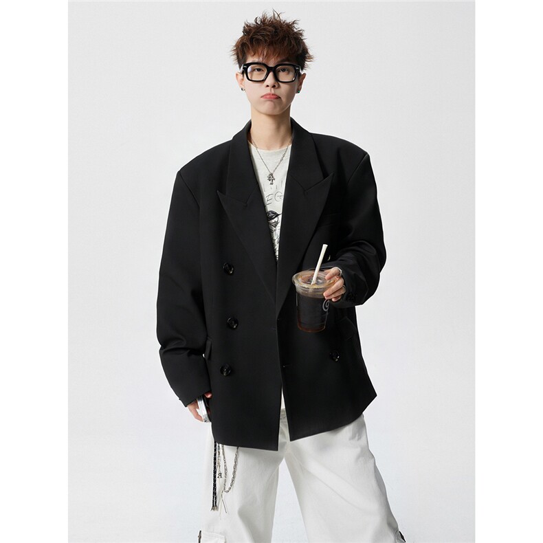 双排扣大码M-5XL西服男成分96%聚酯纤维4%氨纶XF78127P85控128,男装西服,星座226-1