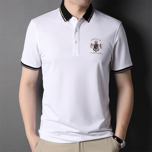 POLO衫夏季翻领短袖男纯色中年男士商务休闲潮流上衣 SFT3121-P63图片