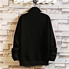 2020秋季新款砖墙日系大码男条纹休闲拼接开衫运动卫衣W5007-P50，男装卫衣，电商A001