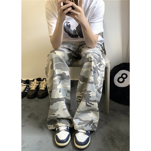 XZ612-K782-P65 控88 美式复古迷彩工装裤街舞滑板hiphop休闲长裤图片