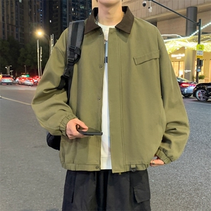 美式复古翻领外套男士秋季新款休闲高端行政夹克JK02560-P85图片