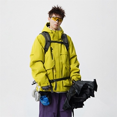 现货5W件冬季三防美式boxy解构连帽雪山冲锋衣棉衣男女棉服厚外套，男装夹克，电商A486-1