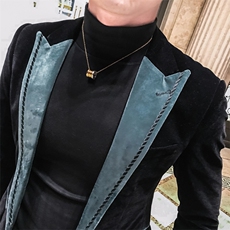 秋冬店主休闲夹克西装单西男士修身金丝绒西服A236-XZ-168-P145，男装夹克，电商A236