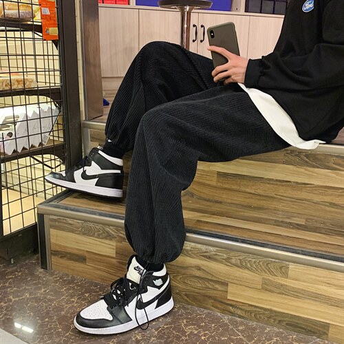 运动风2021加绒九分休闲裤潮流百搭长裤 TY040-1-P35加绒批40图片