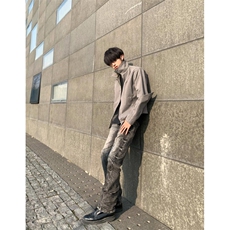 【有货】cleanfit灰色短款盔甲外套男春秋高级感夹克S260LL-P65，男装夹克，星座1007（原301D）