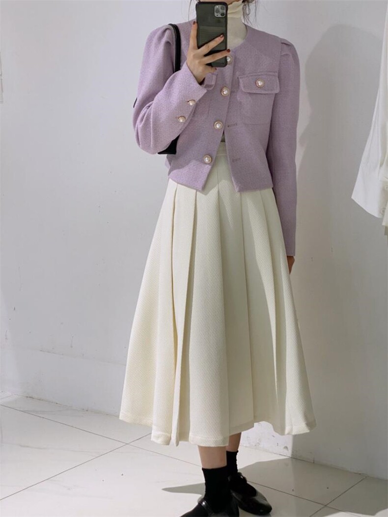 羊毛小香外套，其它，驿谷