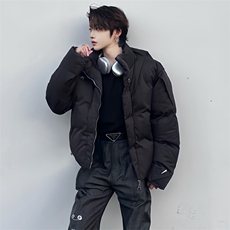 2025秋冬保暖加厚立领棉服外套金属环扣男女短款棉衣1515-P110，男装棉衣，星座910-5