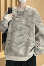 大码秋冬潮流印花卫衣男宽松休闲W9915，男装卫衣，星座1107-1