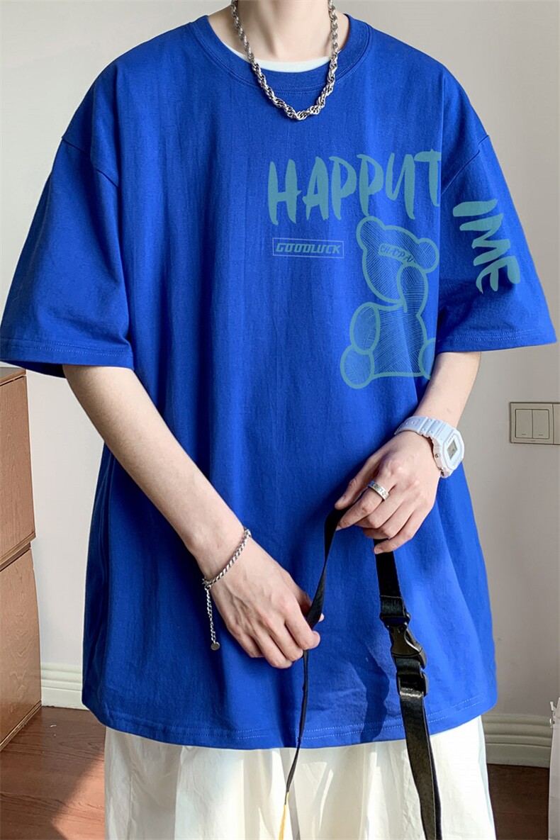 ！2025夏季新款男士纯棉短袖T恤宽松半袖T2420特P20,男装T恤,电商B220