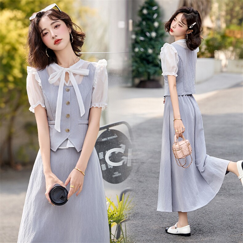 小香风洋气时尚套装2025夏季新款超火韩系穿搭一整套显瘦两件套，女装套装/套裙，潮流依族