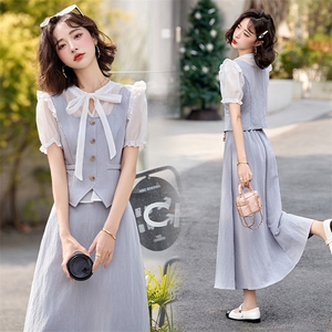 小香风洋气时尚套装2025夏季新款超火韩系穿搭一整套显瘦两件套，女装套装/套裙，潮流依族