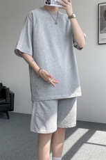 现货TZ776-特P50控88曼巴棉圆领大码短袖短裤T恤运动套装，男装牛仔裤，电商A059