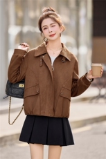 小个子短外套2026年春季女士短款皮衣外套休闲风夹克，女装短外套，悦祺