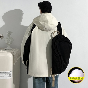 冬上新三合一冲锋衣潮加绒保暖羽绒服外套男女8352-P210控价299,潮流穿搭抽象画图片