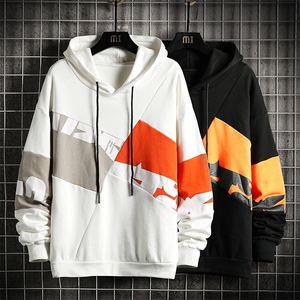 主推货足7XL-M 大码连帽卫衣男2023春季新款加肥加大码慵懒风上衣图片