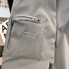 飞行员夹克外套男春秋款美式廓形短款冲锋cleanfit立领教练棒球服，男装夹克，星座601-1
