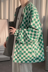 秋上新两面穿开衫百搭夹克港风男女韩版徽章棒球服外套8002-P100，男装夹克，电商A441-1