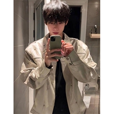 短款垫肩外套男款痞帅高级感穿搭工装美式飞行夹克JB993，男装夹克，星座1116A（原606A-3）