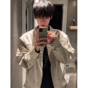 短款垫肩外套男款痞帅高级感穿搭工装美式飞行夹克 JB993图片