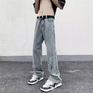 日系长裤拉链时尚新款文艺中腰青春流行夏季微弹休闲裤男潮流图片