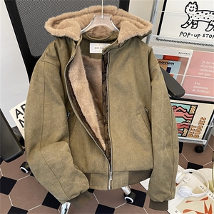 美式夹克男冬季加绒加厚棉服帆布棉衣外套MY9806-P183可拆卸帽子图片