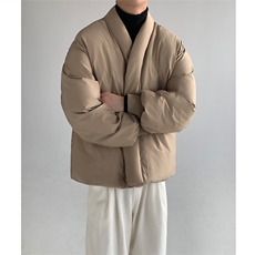 MH02-P125设计感无领棉服简约纯色保暖棉衣加厚外套男，男装棉衣，星座1501-3