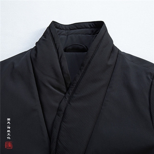 秋冬新款风男装改良新中式汉服棉衣外套HM19P130图片