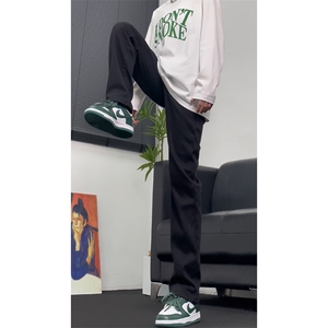 现货抖音品质黑色弹力修身直筒牛仔裤 量大价格还可谈!图片