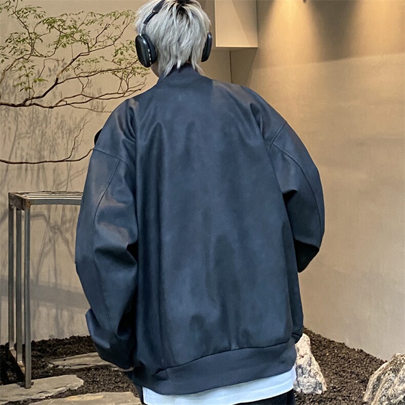 男士痞帅男装机车短款皮衣外套春秋新款pu皮夹克J2513P90控138,男装皮衣,电商A157