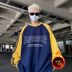 抖音得物供货 提供视频 秋冬重磅美式宽松织带圆领卫衣0701图片