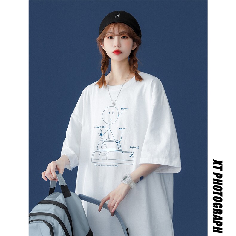 2024夏装新款高品质中性克莱因蓝印花短袖非烫画216-2-A63-P25,男装T恤,星座716-1
