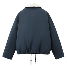 2025冬季新款仿羊羔绒领可脱卸男女翻领宽松保暖羽绒服699，男装羽绒服，电商A234