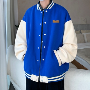 摇粒绒棒球服男大码开衫卫衣男夹克 BF86293-P65图片