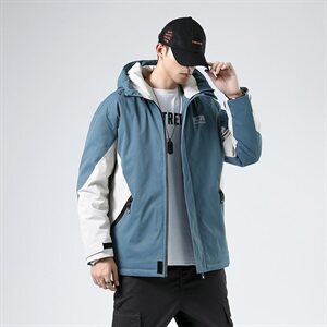 羽绒服男宽松短款加厚连帽保暖冬季新款潮流外套 A436-2166图片